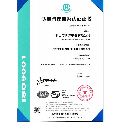 ISO9001国际质量管理体系